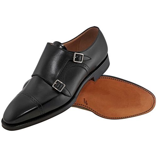 Giày Tây Bally Men's Black Scardino Leather Monk Màu Đen Size 43-2