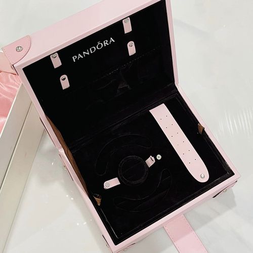 Hộp Đựng Trang Sức Pandora Special Edition Jewelry Box (Left 2 Sets) Màu Hồng-3