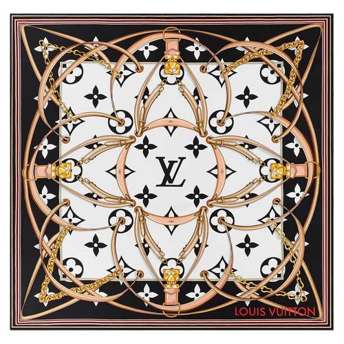 Khăn Nữ Louis Vuitton LV Ultimate Monogram Square 90 M76649 Phối Màu