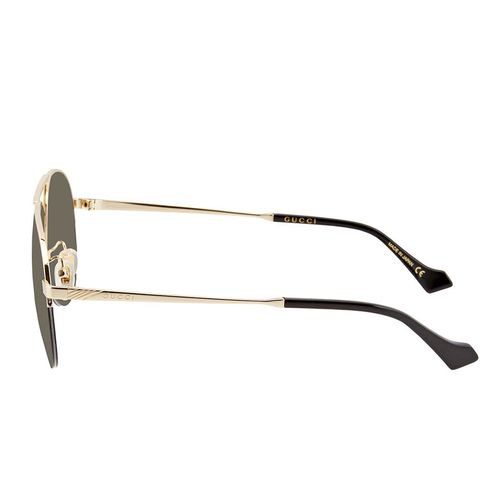Kính Mát Gucci Grey Aviator Men's Sunglasses GG0742S-005 58 Màu Xám Gọng Vàng-2