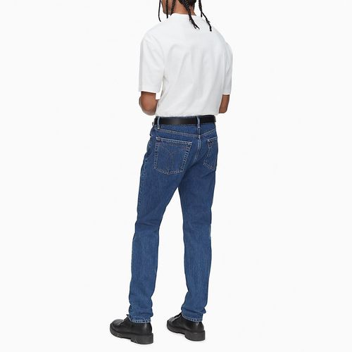 Quần Jeans Calvin Klein CK Slim Straight Fit Gravel Stone Indigo Jeans Màu Xanh Size 33-2