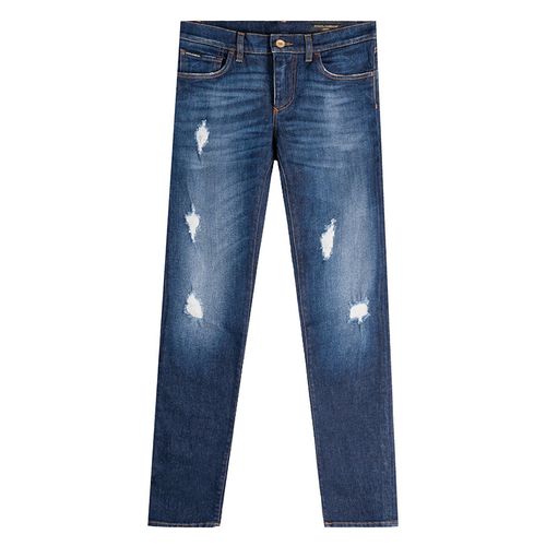 Quần Jeans Dolce & Gabbana Skinny Tag Gold GY07LD G8AM5 S9001 Màu Xanh Size 44