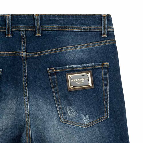 Quần Jeans Nam Dolce & Gabbana D&G Slim GYZR1D G8GV4 Màu Xanh Size 48-4