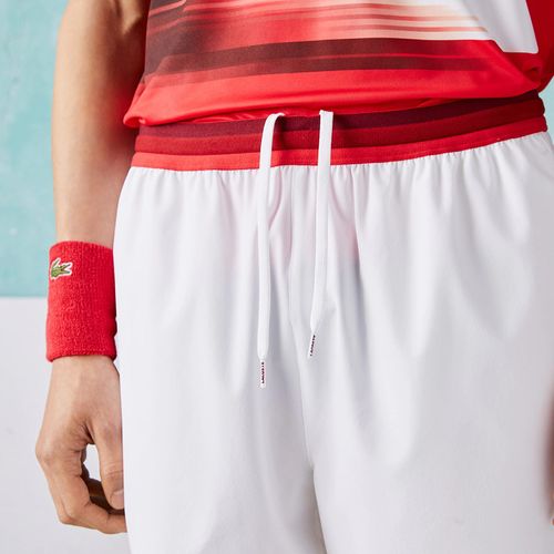 Quần Short Lacoste Men’s Sport x Novak Djokovic Light Stretch GH0880 001 Màu Trằng Size M-6