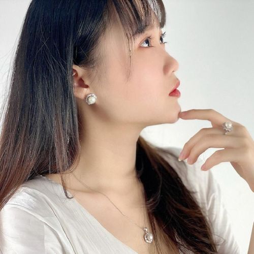 Set Dây Chuyền + Khuyên Tai + Nhẫn Minh Hà Pearl Jewelry MH452-1