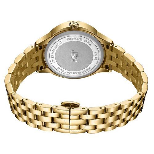 Set Đồng Hồ Nữ JBW Plaza Oval Diamond 18K Gold-Plated Watch & Band J6366B J6366B Màu Vàng-2