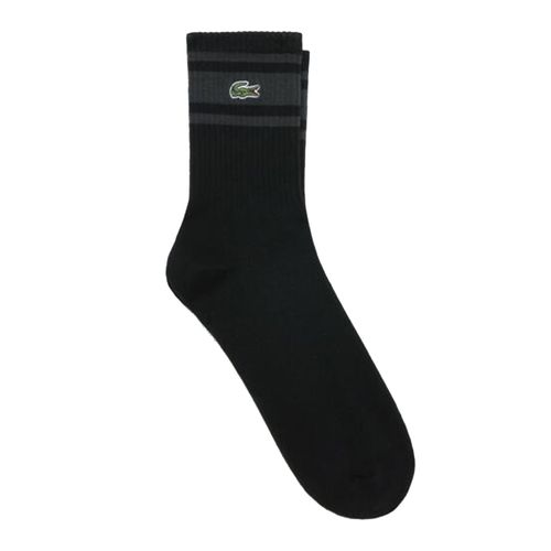 Tất Lacoste Striped Block Socks RA670E Màu Đen