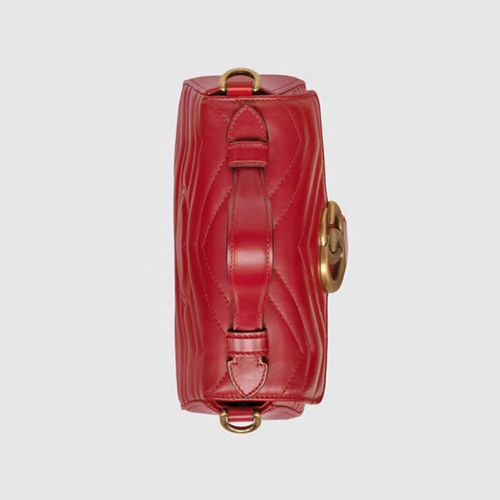 Túi Đeo Chéo Gucci Red GG Marmont Mini Top Handle Bag Màu Đỏ-3