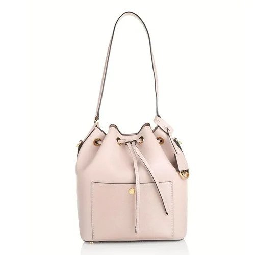 Túi Đeo Chéo Michael Kors MK Greenwich Small Saffiano Leather Bucket Bag Pink Màu Hồng Size 23