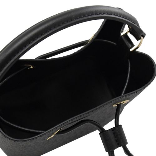 Túi Đeo Chéo Michael Kors MK Suri Mini Small Bucket Crossbody Bag Shoulder Signature Màu Đen Khuy Vàng-2