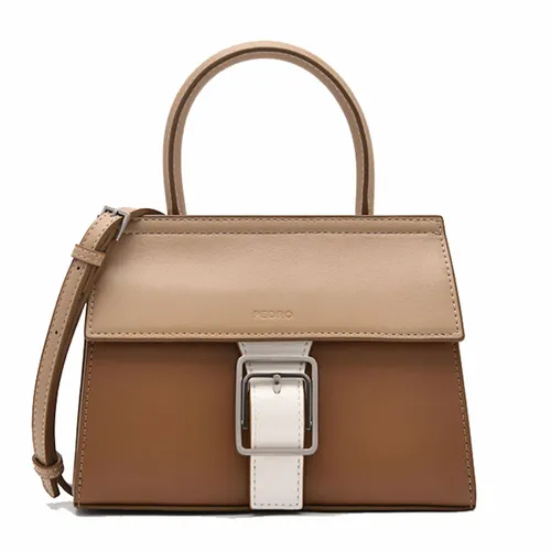 Túi Đeo Chéo Nữ Pedro Brno Top Handle Bag Camel 55060019 Màu Nâu