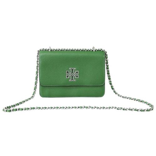 Túi Đeo Chéo Tory Burch Britten Adjustable Chain Handbag 63505 Green Pebble Shoulder Bag Màu Xanh Green