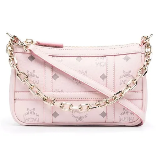 Túi Đeo Vai MCM Powder Pink Visetos Aren Shoulder Bag MWSBAER01QH001 Màu Hồng