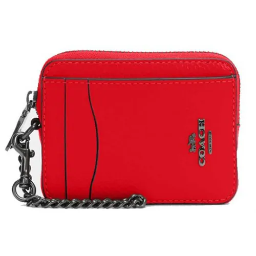 Túi xách - Ví Nữ Coach Zip Card Case C6303 Màu Đỏ - Vua Hàng Hiệu