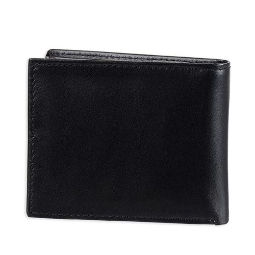 Ví Nam Tommy Hilfiger Men's Thin Sleek Casual Bifold Wallet Black Dore-2