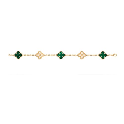 Vòng Đeo Tay Van Cleef & Arpels Vintage Alhambra Bracelet, 5 Motifs Phối Màu (Chế Tác)-1