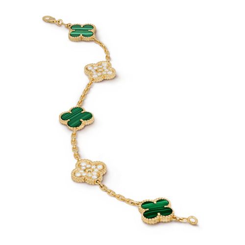 Vòng Đeo Tay Van Cleef & Arpels Vintage Alhambra Bracelet, 5 Motifs Phối Màu (Chế Tác)-2