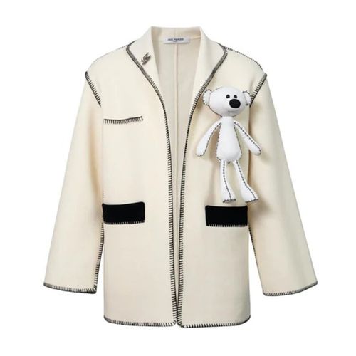 Áo Khoác 13 De Marzo Teddy Bear Doule-Faced Woolen Suit FR-JX-106 Màu Kem Size S