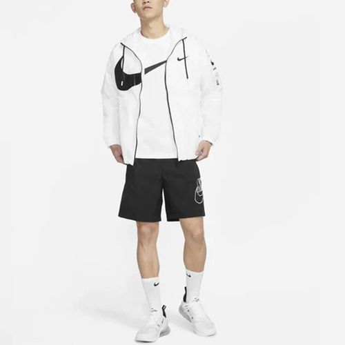 Áo Khoác Nike Men's Swoosh Logo Printed Wind Proof Jacket White DJ8038-100 Màu Trắng Size S-3