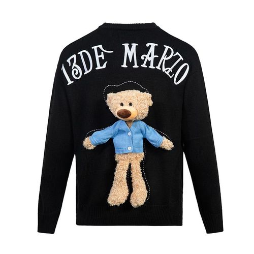 Áo Len 13 De Marzo Clothed Teddy Bear Sweater FR-JX-097 Màu Đen Size S