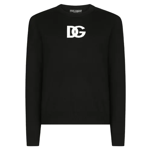 Áo Len Nam Dolce & Gabbana D&G Logo Printed Black GXJ79T JDMQ1 Màu Đen Size 48