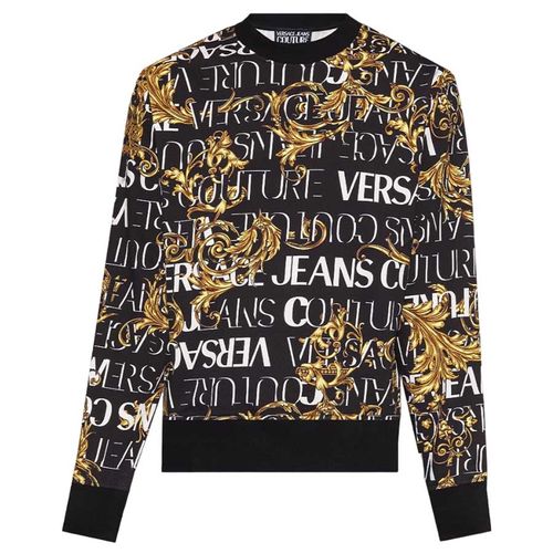 Áo Nỉ Versace Jeans Couture Logo Baroque Black Gold Họa Tiết 73GAI3R0 FS041 G89 Màu Đen Size M