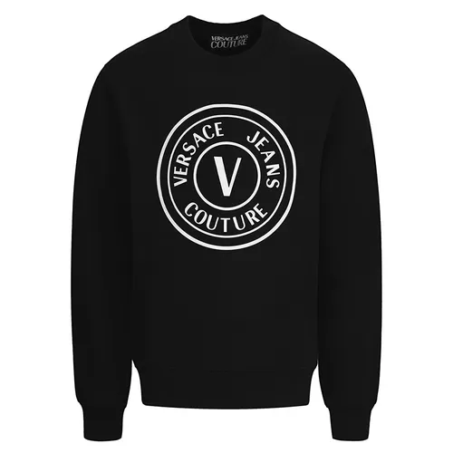 Áo Nỉ Versace Jeans Couture V Emblem Logo 73GAIT22 CF00T 899 Màu Đen Size M
