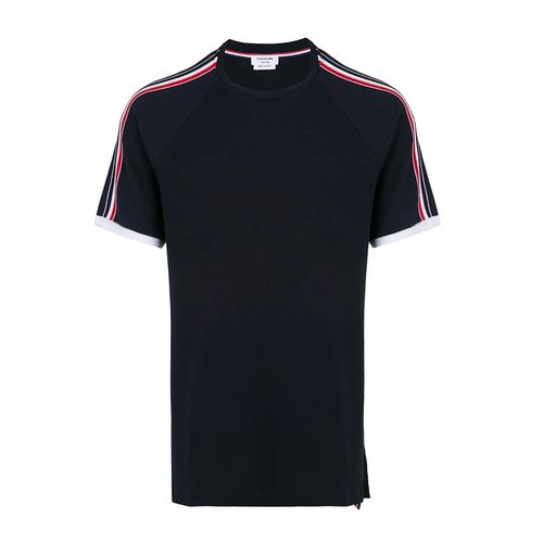 Áo Phông Thom Browne Classic Pique Short Raglan Sleeve T-shirt MJS112A00050 Màu Xanh Navy Size 1