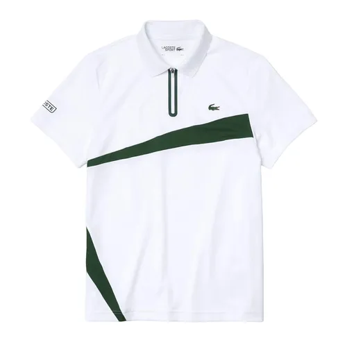 Áo Polo Men's Lacoste Sport Paneled Breathable Piqué Tennis Polo Shirt Màu Trắng Size L
