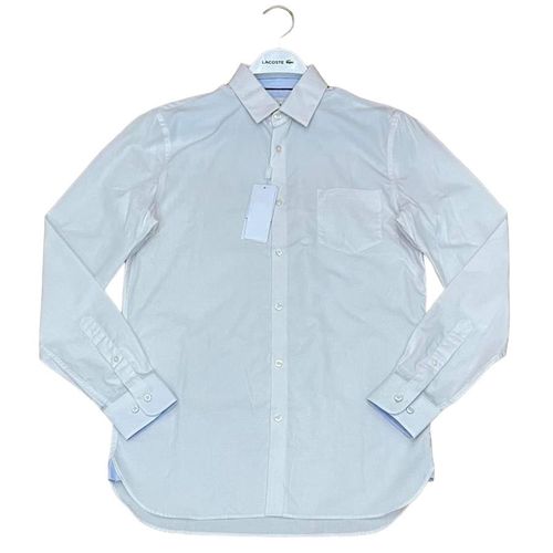 Áo Sơ Mi Lacoste Men's Regular Fit Cotton Oxford Shirt CH9964 51 Màu Trắng Xanh Size S-1