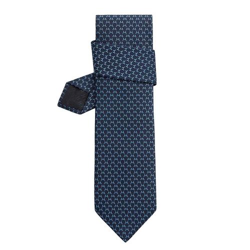 Cà Vạt Hermès Cravate Hilario Marine/Ciel Màu Xanh Navy-2