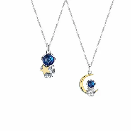 Dây Chuyền Đôi Lili Jewelry Bạc Tình Yêu Tình Bạn Thân BFF Phi Hành Gia Hot Trend LILI_329182 Màu Bạc - Trang sức - Vua Hàng Hiệu