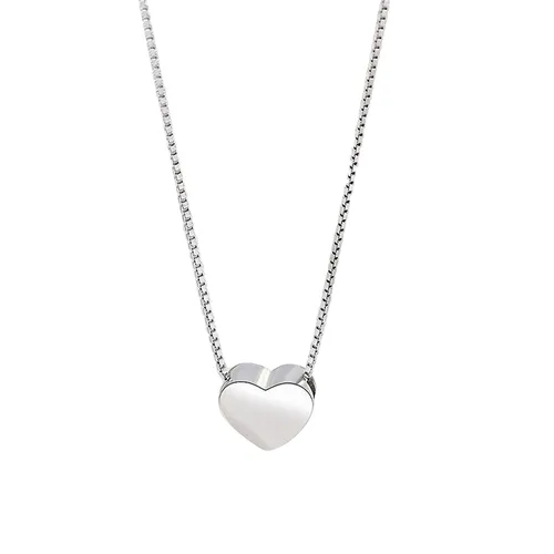 Dây Chuyền Lili Jewelry Bạc Nữ Chuỗi Vuông Hình Trái Tim Mildred LILI_997456 Màu Bạc