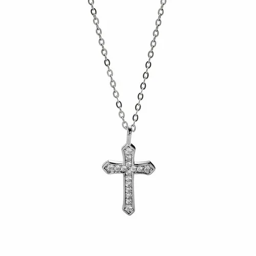 Dây Chuyền Lili Jewelry Bạc Nữ Đính Đá CZ Thánh Giá Chữ Thập LILI_453457 Màu Bạc - Trang sức - Vua Hàng Hiệu