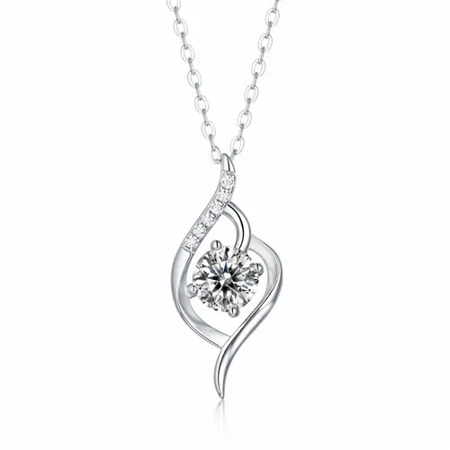 Dây Chuyền Lili Jewelry Bạc Nữ Đính Kim Cương Moissanite Kenelm LILI_282276 Màu Bạc - Trang sức - Vua Hàng Hiệu