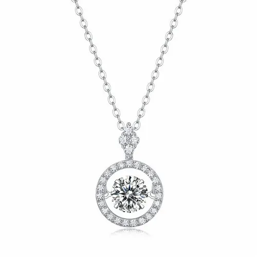 Dây Chuyền Lili Jewelry Bạc Nữ Đính Kim Cương Moissanite Ladonna LILI_328484 Màu Bạc