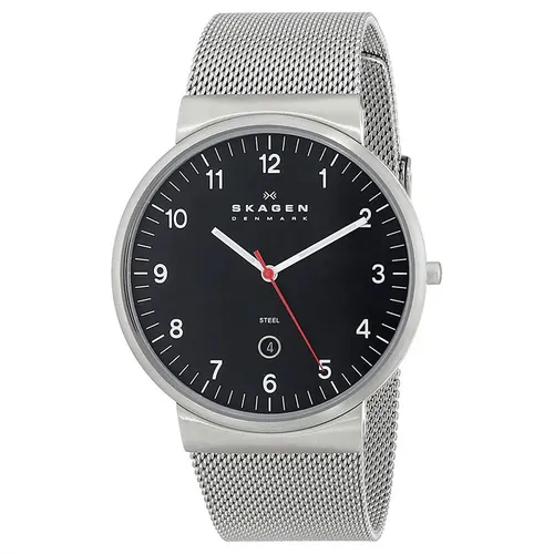 Skagen Nam Bạc - Đen Mặt tròn - Đồng Hồ Nam Skagen SKW6051 Màu Bạc Đen - Vua Hàng Hiệu