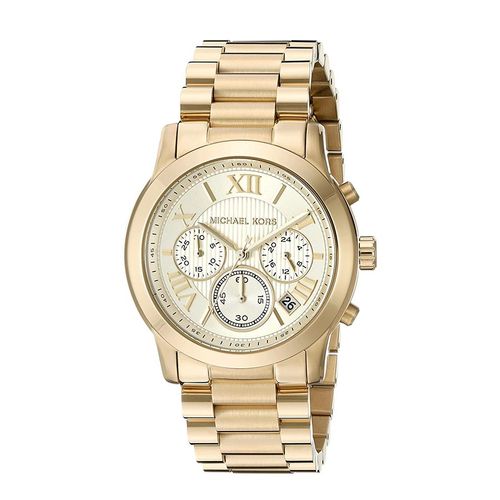Michael Kors Unisex Slim Runway GoldTone Stainless Steel Bracelet Watch  42mm  Macys