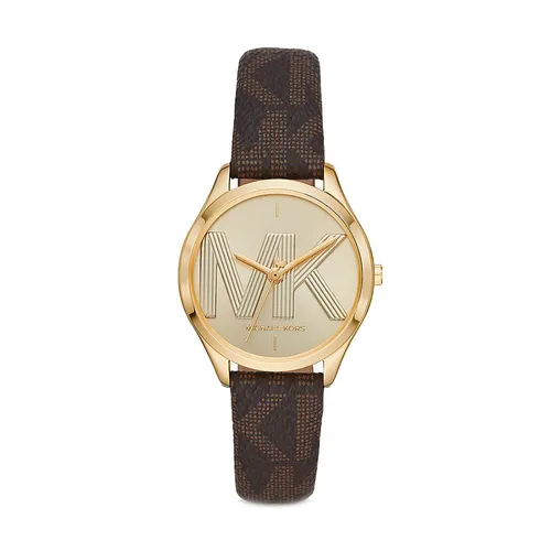 Đồng hồ - Đồng Hồ Nữ Michael Kors Women's Jaycie Three-Hand Brown Leather Watch MK2862 Màu Nâu Vàng - Vua Hàng Hiệu