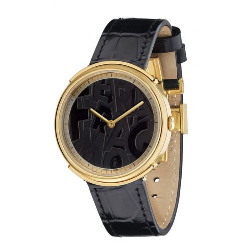 Đồng Hồ Nữ Salvatore Ferragamo Women's Logomania Black Quartz Watch FFY020017 Màu Đen