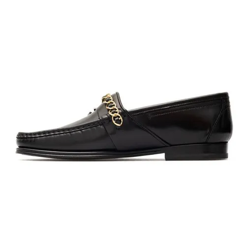 Giày Lười Nam Dolce & Gabbana D&G Chain-trim Leather A30154 AY925 Màu Đen Size 42