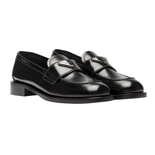 Giày Lười Prada Black Unlined Brushed Leather Loafers 1D238M 055 F0002 F020 Màu Đen Size 36