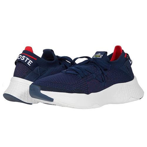 Giày Thể Thao Lacoste Court-Drive Knit 01212 Màu Xanh Navy Size 42.5
