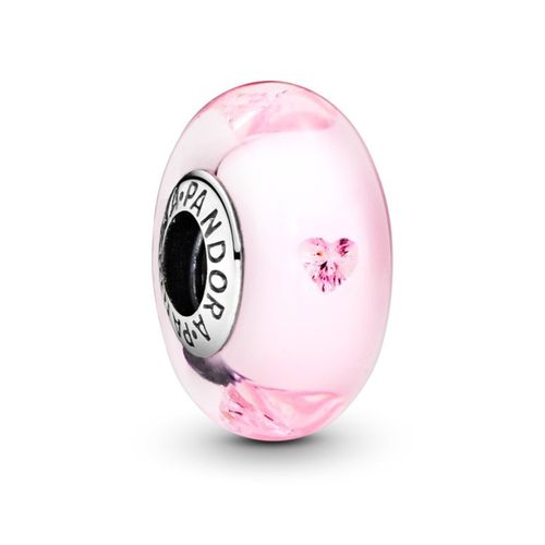 Hạt Vòng Charm Pandora Abstract Silver With Pink Murano Glass And Pink Cubic Zirconia 791632PCZ Màu Hồng-1