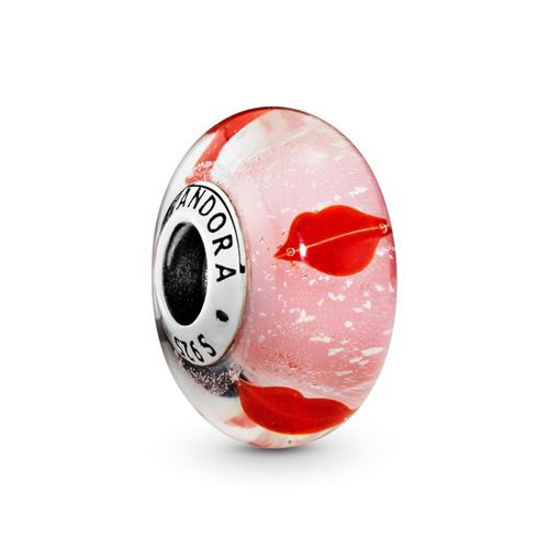 Hạt Vòng Charm Pandora Red Lips Murano Glass 796598 Màu Đỏ Cam