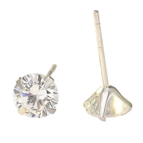 Khuyên Tai LiLi Jewelry Bạc Đính Đá Cubic Zirconia LiLi_488357 Màu Trắng 8mm