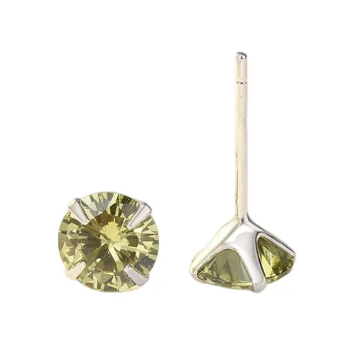 Khuyên Tai LiLi Jewelry Bạc Đính Đá Cubic Zirconia LiLi_488357 Màu Xanh Olive 4mm - Trang sức - Vua Hàng Hiệu