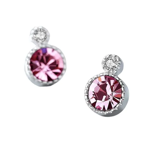 Trang sức - Khuyên Tai LiLi Jewelry Đính Đá Swarovski Lili_141382 Màu Đỏ - Vua Hàng Hiệu