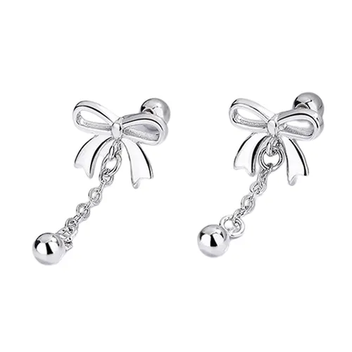 Lili Jewelry Bạc Khuyên tai Bạc 925 - Khuyên Tai LiLi Jewelry Hình Chiếc Nơ Lili_392784 Màu Bạc - Vua Hàng Hiệu