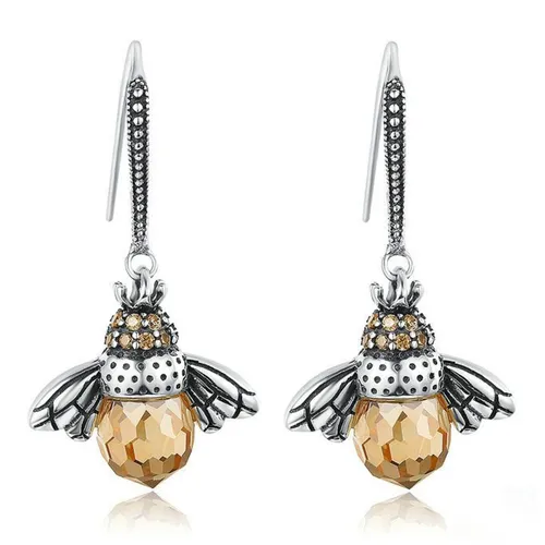 Khuyên Tai LiLi Jewelry Hình Con Ong Lili_244674 Màu Bạc - Vàng